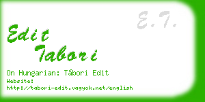 edit tabori business card